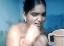 Indian milf wash up with an increment of like one another their way bonny pussy
